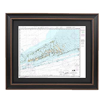 【中古】【輸入品・未使用】patriotgearcompany : Framed Nautical Chart 11442???Florida Keys Sombreroキーto Sandキー