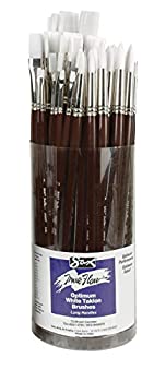【中古】【輸入品・未使用】Sax Optimum White Taklon Long Varnished Wood Handle Paint Brush Set, Set - 72