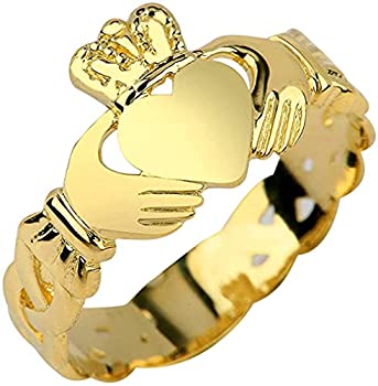 【中古】【インポート品・未当てはめる】レディース10?Kゴールドクラダリングwith Trinity周波数帯域