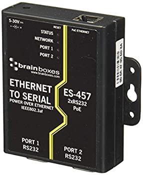 【中古】【インポート品・未当てはめる】Brainboxes Device Server - 2 Ports - 10MB ローカルエリアネットワーク%ｶﾝﾏ% 100MB ローカルエリアネットワーク%ｶﾝﾏ% RS-232 (ES-457) by Brainboxes