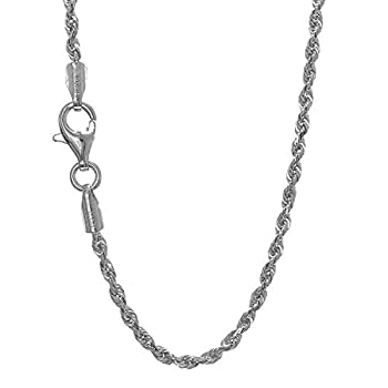 【中古】【インポート品・未当て嵌める】JewelStop 10K ソリッドゴールド 黄色または白いこと 1.5粍 金剛石撥ねのける ロープチェーンネックレス 16in 18in 20in 24イ