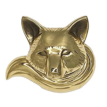 【中古】【輸入品・未使用】Foxドアノッカー???真鍮(プレミアムサイズ)