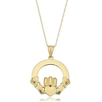 【中古】【輸入品・未使用】10?K黄色ゴールドクラダネックレス(18インチ)