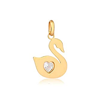 【中古】【インポート品・未当てはめる】Carol Jewelry 18k 益荒男 黄色ゴールド 白 人工キュービックジルコニア ハート形シャンデリヤ 頸飾り お上さん用 青二才用