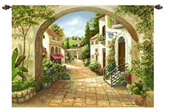 【中古】【輸入品・未使用】Manual Quaint Town Grande Tapestry Wall Hanging%ｶﾝﾏ% 70 X 50-Inch by Manual Woodworker｜スカイマーケットプラス