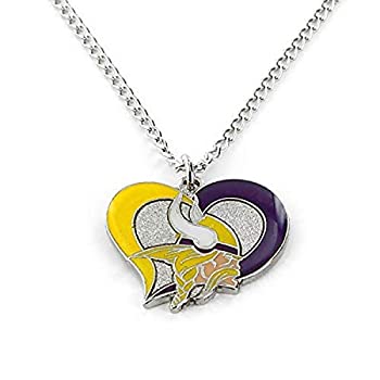 【中古】【輸入品・未使用】NFL Minnesota Vikings旋回ハートネックレス