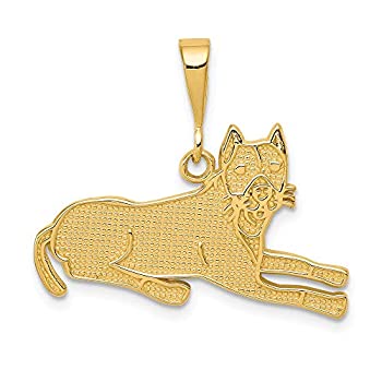 【中古】【インポート品・未当て嵌める】14k ピットブルペンダント