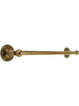 【中古】【輸入品・未使用】(18%ダブルクォーテ%%ダブルクォーテ%%カンマ%%ダブルクォーテ%antique brasst%ダブルクォーテ%) - 46cm Brass Towel Bar With Ribbon And Reed Rosettes In Antique Bra|スカイマーケットプラス