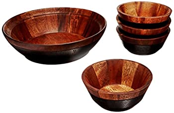 【中古】【輸入品・未使用】Kona Wood 5 Piece Salad Set