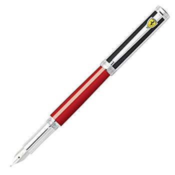 【中古】【インポート品・未当て嵌める】Sheafferフェラーリこっ酷い、Rosso Corsaバレル、ブラックストライプキャップ、Fountain書きもの: Medium書きもの先( 鉄0951553?) 日用品雑貨・文房具・手芸-その他