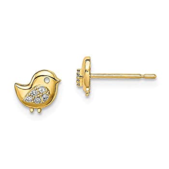 【中古】【輸入品・未使用】14K イエローゴールド 鳥 キュービックジルコニア キュービックジルコニア キュービックジルコニア スタッドピアス アニマル ファイン ジュエリ 83,102円