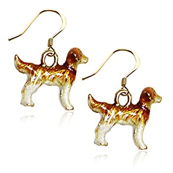 【中古】【輸入品・未使用】ドッグチャームイヤリング ゴールド(ドッグ、ゴールド、シルバー)
