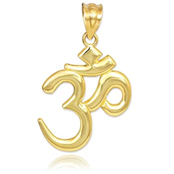 【中古】【輸入品・未使用】ソリッド14?KゴールドHindu瞑想チャームヨガ「om」(オームペンダント|スカイマーケットプラス