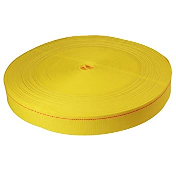 【中古】【輸入品・未使用】2?%ﾀﾞﾌﾞﾙｸｫｰﾃ% x 300?' 6?KポリエステルCargo Webbing???イエロー｜スカイマーケットプラス