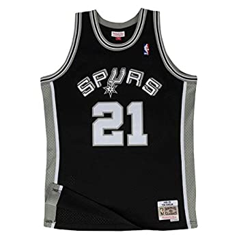 【中古】【インポート品・未当てはめる】(X-Large) - Tim Duncan San Antonio Spurs Mitchell and Ness Men\u0027s Black Throwback Jesey