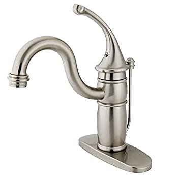 【中古】【輸入品・未使用】Kingston Brass KB1408GL Single Handle Mono Deck Lavatory Faucet with Retail Pop-up & Optional Deck Plate
