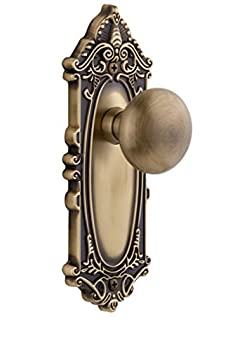 【中古】【輸入品・未使用】Grandeur Grande Victorianプレートwith Fifth Avenueノブ、プライバシー???2.375インチ、ビンテージ真鍮