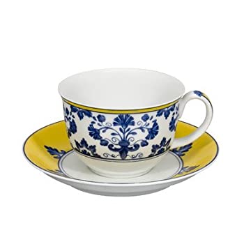【中古】【インポート品・未当て嵌める】Castelo Branco Breakfast Cup and Saucer [ Set of 4?]