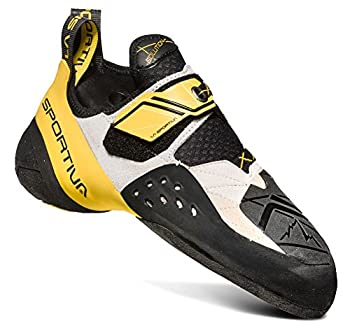 【中古】【輸入品・未使用】La Sportiva ソリューションクライミングシューズ メンズ ホワイト/イエロー 35.5