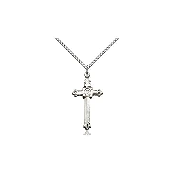 【中古】【輸入品・未使用】DiamondJewelryNY スターリングシルバー クロスペンダント