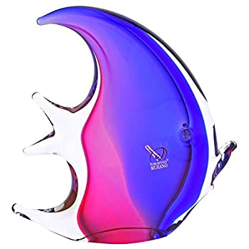 【中古】【輸入品・未使用】GlassOfVenice ムラーノガラスフィッシュ ローズとブルー｜スカイマーケットプラス