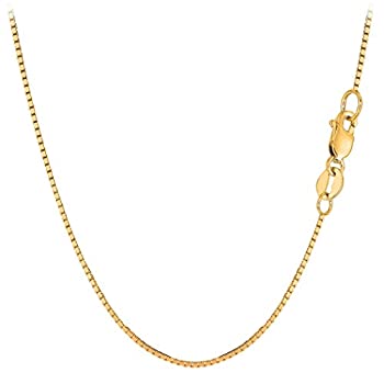 【中古】【インポート品・未当て嵌める】10k Yellow Solid Gold Mirror Box Chain Necklace%ｶﾝﾏ% 1.0粍%ｶﾝﾏ% 24%ﾀﾞﾌﾞﾙｸｫｰﾃ%