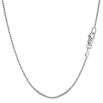 【中古】【輸入品・未使用】10k White Gold Classic Mirror Box Chain Necklace%カンマ% 1.0mm%カンマ% 24%ダブルクォーテ%|スカイマーケットプラス
