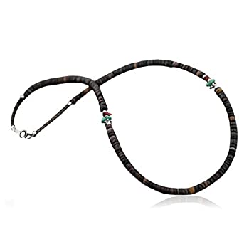 【中古】【輸入品・未使用】Authentic Made by Charlene Little Navajoシルバー天然ターコイズとGraduated Heishiネイティブアメリカンネックレス｜スカイマーケットプラス
