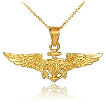 【中古】【輸入品・未使用】ソリッド14?KゴールドUS Naval Aviator翼ペンダントネックレス ゴールド｜スカイマーケットプラス 144,076円