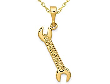 【中古】【輸入品・未使用】14Kイエローゴールドレンチチャームペンダントネックレス チェーン付き