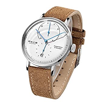 【中古】【輸入品・未使用】FEICE Bauhaus メンズ腕時計 自動巻き 機械式 ドーム型ミラー付き 防水 ビッグフェイス ドレスウォッチ メンズ 直径42mm -FM202 ブラウン|スカイマーケットプラス