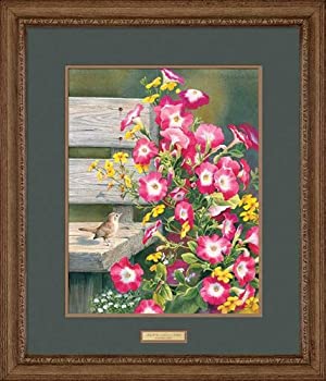 【中古】【インポート品・未当て嵌める】Country Garden???Wren Framed Limited Edition刷り上げるby Susan Bourdet その他-インテリア・寝具・収納