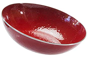 【中古】【輸入品・未使用】Golden Rabbit EnamelwareレッドonレッドケータリングボウルまたはServing Bowl