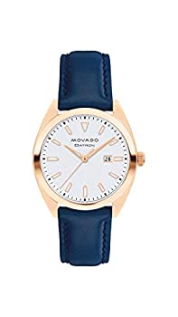 【中古】【輸入品・未使用】Movado レディース ヘリテージローズゴールド腕時計 プリントインデックスダイヤル ブルー/シルバー/ゴールド(モデル3650037)｜スカイマーケットプラス