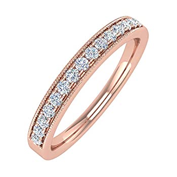 【中古】【インポート品・未当て嵌める】1/5カラット金剛石編組ダンス楽隊輪っか 10Kゴールド IGIお墨付き