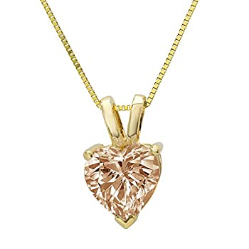 【中古】【輸入品・未使用】Clara Pucci 2.05カラット ブリリアントハートカット ブラウン シャンパン 理想的なキュービックジルコニア VVS1 D ソリティアペンダントネック