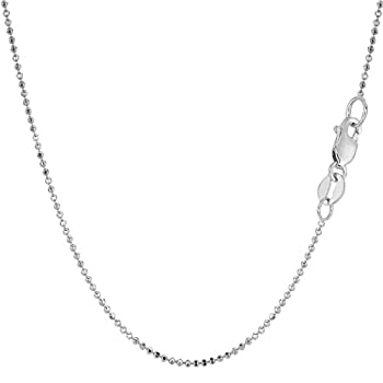 【中古】【インポート品・未当て嵌める】14k White Gold Diamond Cut Bead Chain Necklace%ｶﾝﾏ% 1.2粍%ｶﾝﾏ% 20%ﾀﾞﾌﾞﾙｸｫｰﾃ%