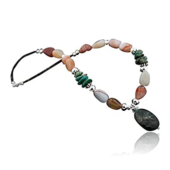 【中古】【輸入品・未使用】Large Authentic Made by Charlene Little Navajoネイティブシルバー天然ターコイズカーネリアンネイティブアメリカンネックレス