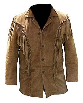 【中古】【輸入品・未使用】ClassyakメンズWestern フリンジスエードコート US サイズ: L カラー: ブラウン
