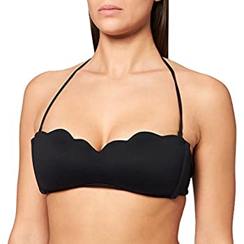 【中古】【輸入品・未使用】Seafolly レディース 花びらエッジ ビスチェ バンドゥビキニトップ 水着 US サイズ: 10 カラー: ブラック