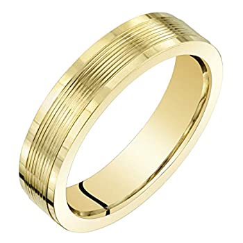 【中古】【インポート品・未当て嵌める】レディース 14K 黄色ゴールド 古典派音楽相応う 4粍 一緒になる祝する日輪っか 指環 大きさ4～9