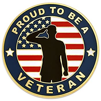 【中古】【インポート品・未当て嵌める】Pinmart \u0027s Made インチ America Pround to be a veteran Patrioticラペルいの一番 50 ゴールド