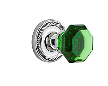 【中古】【輸入品・未使用】Nostalgic Warehouse 721086ロープロゼットPassage Waldorfエメラルドアンティーク真鍮のドアノブ MORTISE 2.25 726490 1