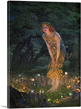 【中古】【インポート品・未当て嵌める】ARTCANVAS ミッドサマー・イブ 1908 キャンバスアートプリント エドワード・ロバート・電気ヒューズ作 - 66.04糎 x 45.72糎 (深さ0.75in)