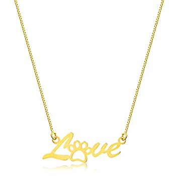 【中古】【インポート品・未当て嵌める】Carol Jewelry 18金 益荒男 黄色ゴールド 犬 意中の女 肉球 愛玩動物首飾り 亭主もち用