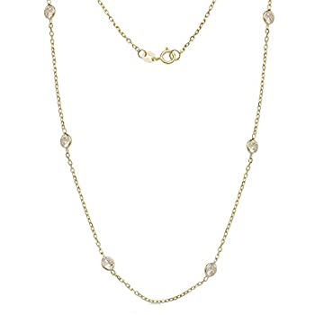【中古】【輸入品・未使用】14?Kイエローゴールドキュービックジルコニアby the yardステーションネックレス(16インチまたは18インチ 182,363円