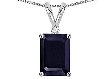 【中古】【輸入品・未使用】Star K ソリッド10Kゴールド クラシック 八角形エメラルドカット 8x6mm ペンダントネックレス