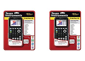 【中古】【インポート品・未当てはめる】Texas Instruments TI-84 Plus CE グラフ記録計算器 黒いこと 2個容器に並べる