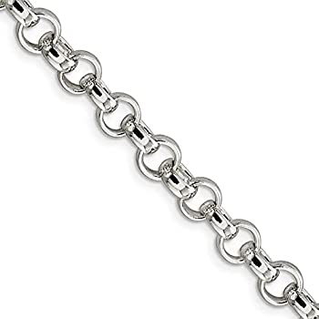 【中古】【インポート品・未当て嵌める】Black Bow Jewelry 6.75粍 スターリングしろがね色 ソリッドベルチャー (ロロ) チェーン店首飾り