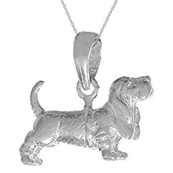 【中古】【輸入品・未使用】925スターリングシルバー犬ネックレスチャームペンダント18インチチェーン、3d Beat Hound Textured